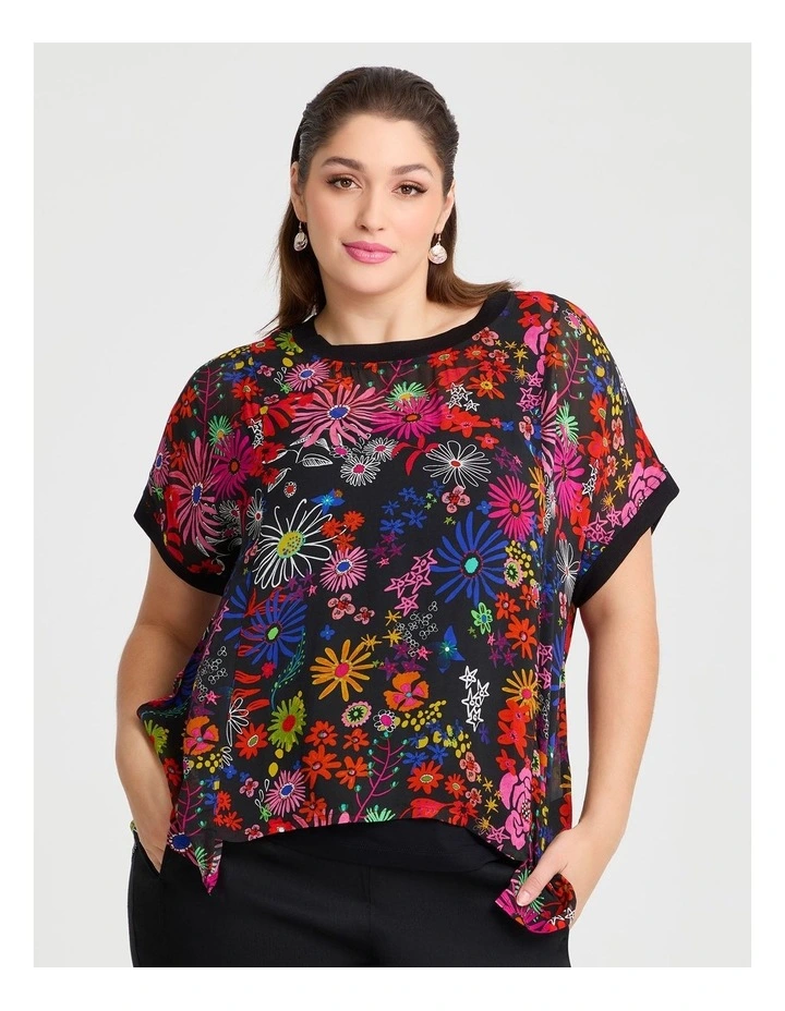 Natural Suki Floral Overtop in Print image 1