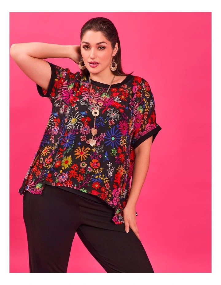 Natural Suki Floral Overtop in Print image 3