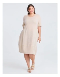 Waffle Tulip Dress Sand
