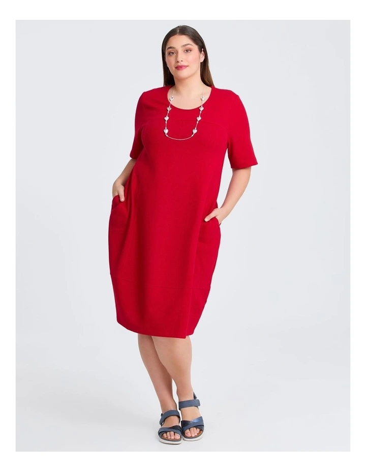 Waffle Tulip Dress Ribbon Red image 1