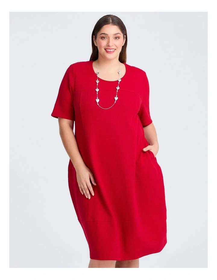 Waffle Tulip Dress Ribbon Red image 3