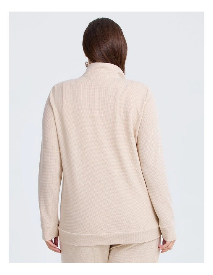 Waffle Casual Jacket Sand image 2