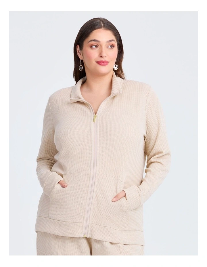 Waffle Casual Jacket Sand image 3