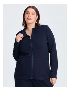 Waffle Casual Jacket Navy
