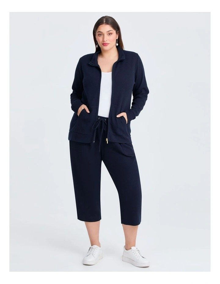 Waffle Casual Jacket Navy image 3
