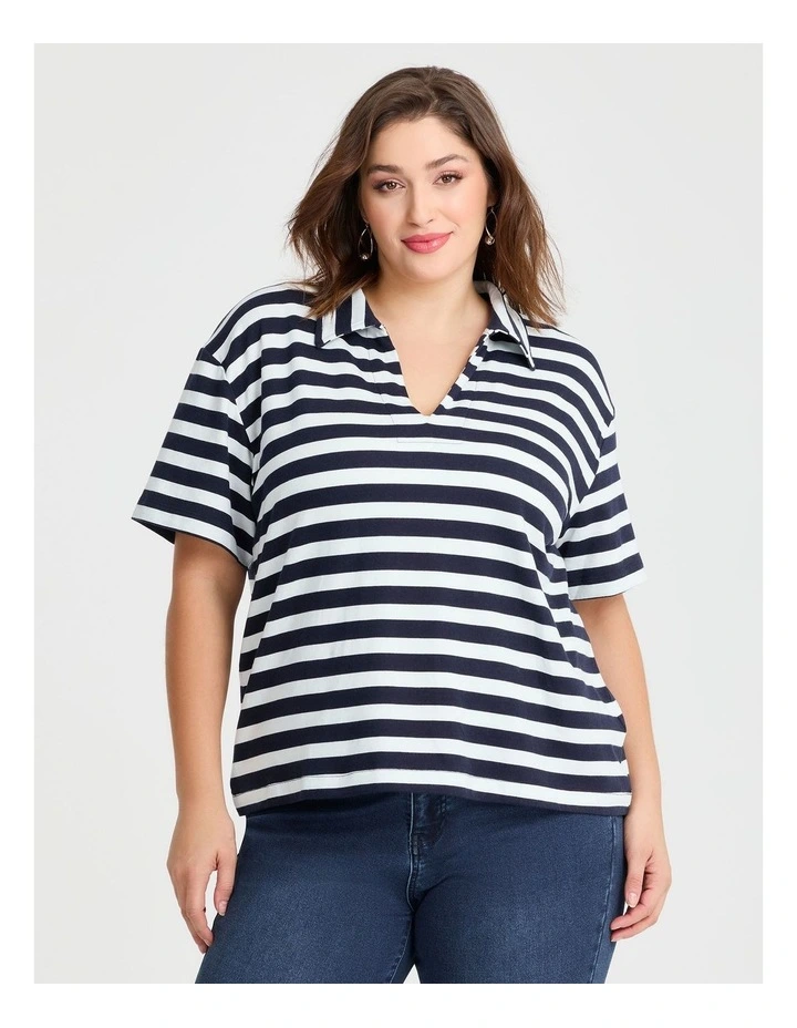 Reagan Polo Top in Multi image 1