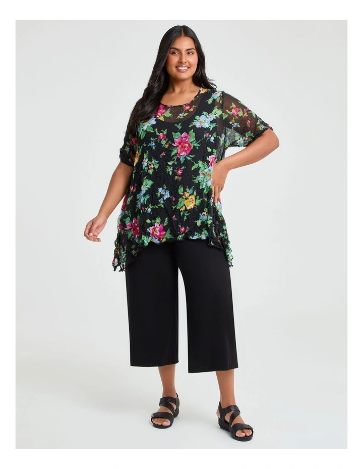 Patch Pocket Crushed Tunic in Floral Print image 3