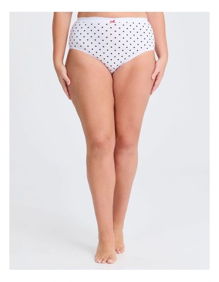 Cotton Retro Floral Briefs 5 Pack in Multi image 6