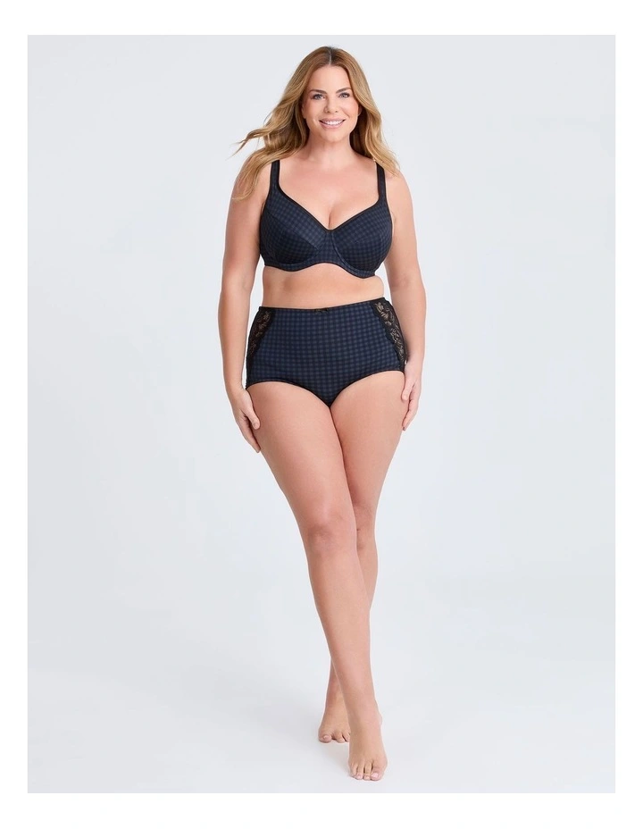 2Pk Micro Lace Detail Briefs Gingham image 3