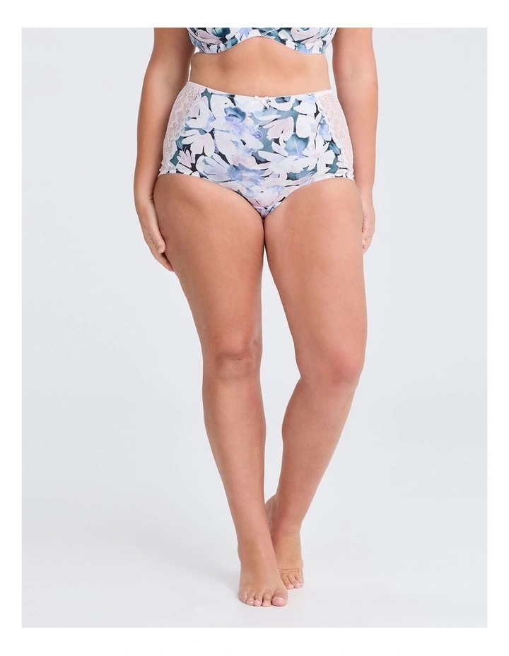 Micro Lace Detail Briefs 2 Pack in Print image 2