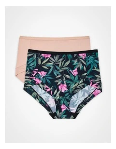 Micro Full Briefs 2 Pack in Tropical Print