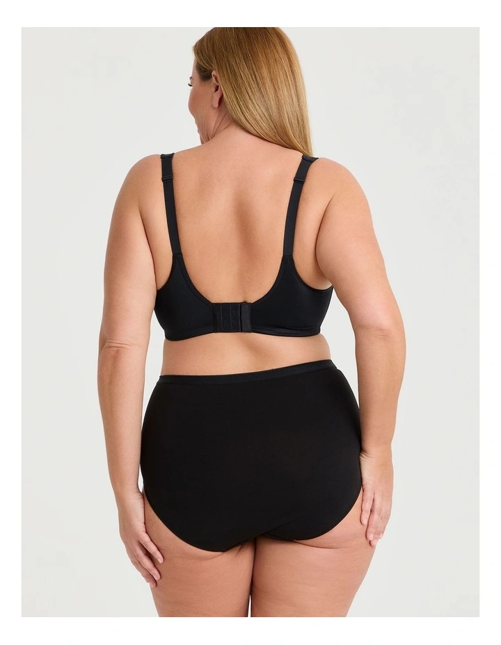 3Pk Australian Cotton Blend Briefs Black image 2