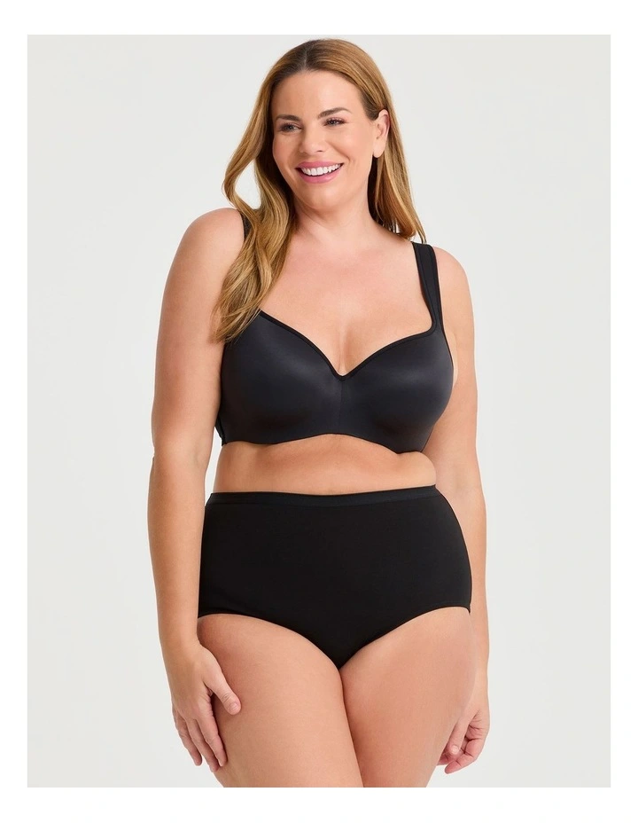 3Pk Australian Cotton Blend Briefs Black image 3