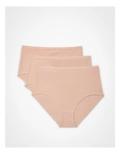 3Pk Australian Cotton Blend Briefs Almond