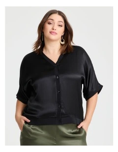 Natural Delia Deluxe Cardigan Black