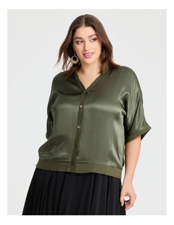 Natural Delia Deluxe Cardigan Olive