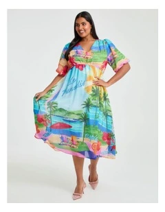 Angelina Tencel Midi Dress Print