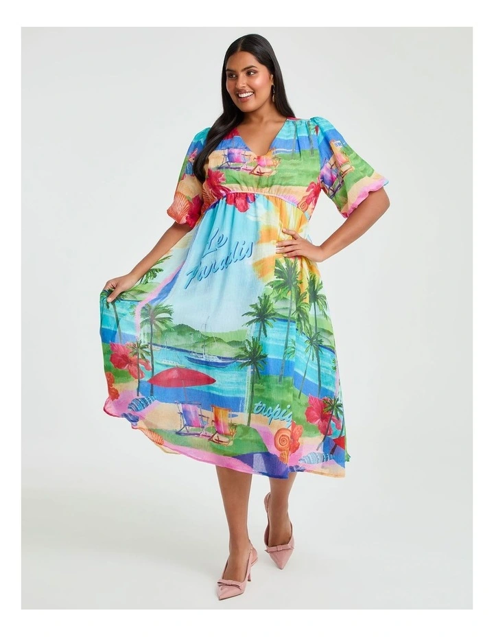 Angelina Tencel Midi Dress Print image 1