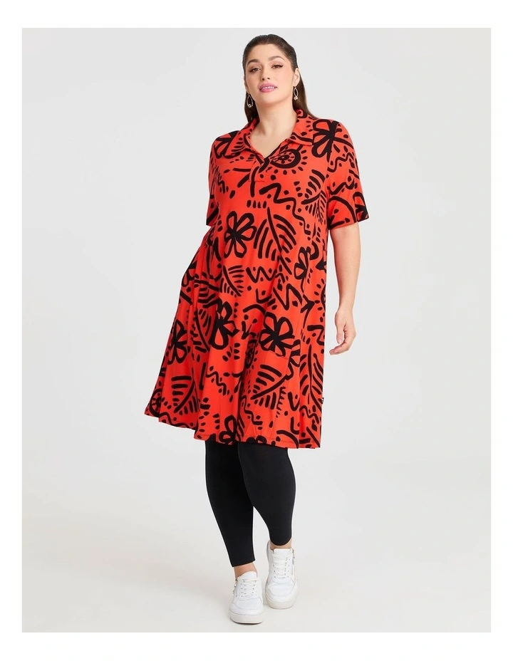Natural Abstract Ayana Spot Dress in Abstract Floral image 1