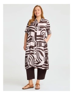 Sharyn Natural Shirt Dress Print