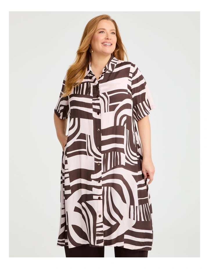 Sharyn Natural Shirt Dress Print image 3