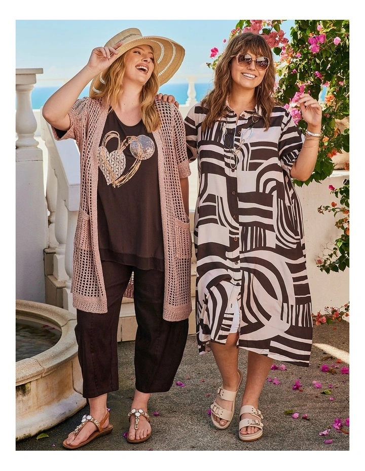 Sharyn Natural Shirt Dress Print image 4