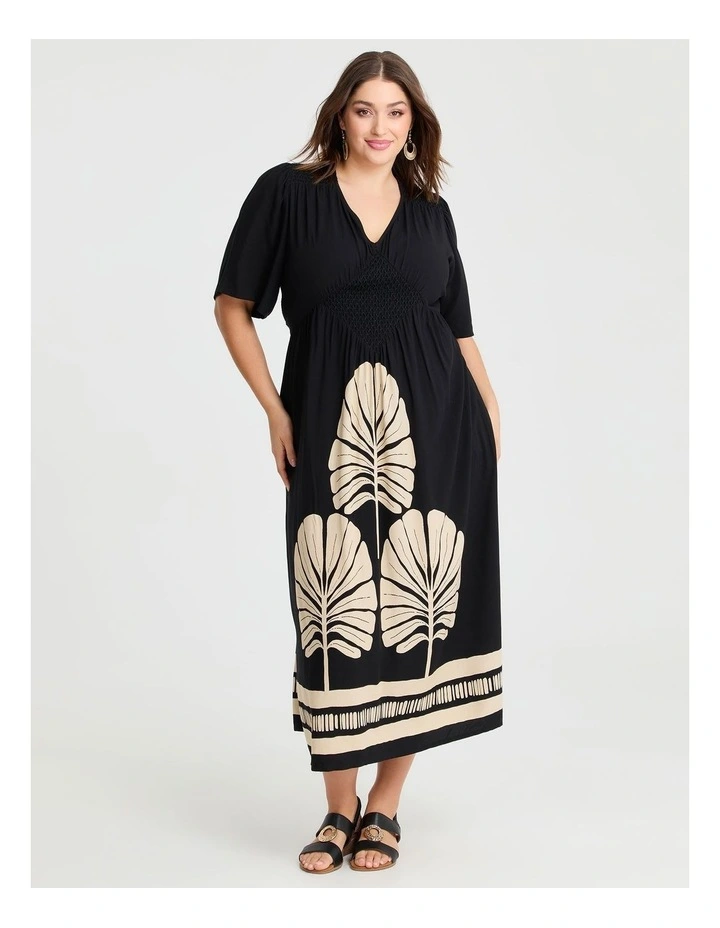 Natural Celia Palm Dress Print image 1