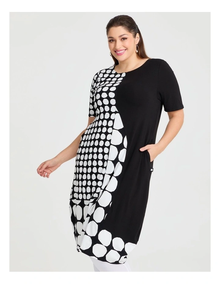 Anthea Natural Spot Dress in Print image 3