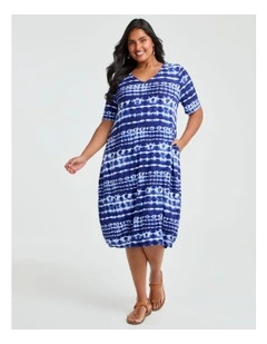Natural Azure Dress Print