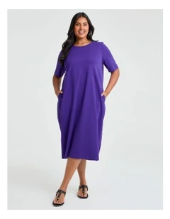 Cotton Talia Short Sleeve Dress Liberty Purple