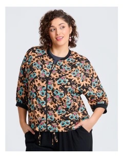 Bouffants Cheetah Print Bomber Print