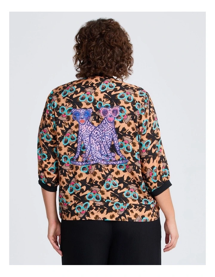 Bouffants Cheetah Print Bomber Print image 2