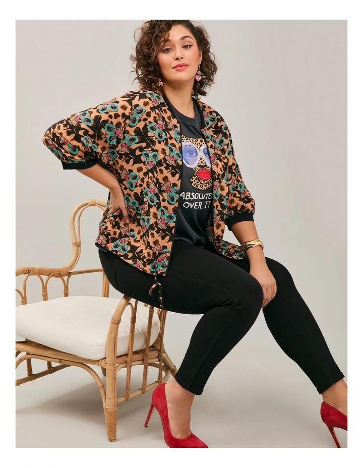 Bouffants Cheetah Print Bomber Print image 4