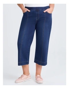 The Wide Leg Crop Jean in Indigo