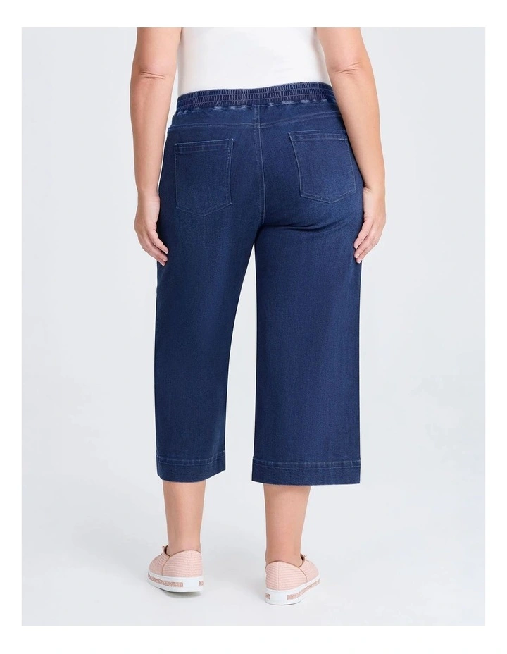 The Wide Leg Crop Jean in Indigo image 2