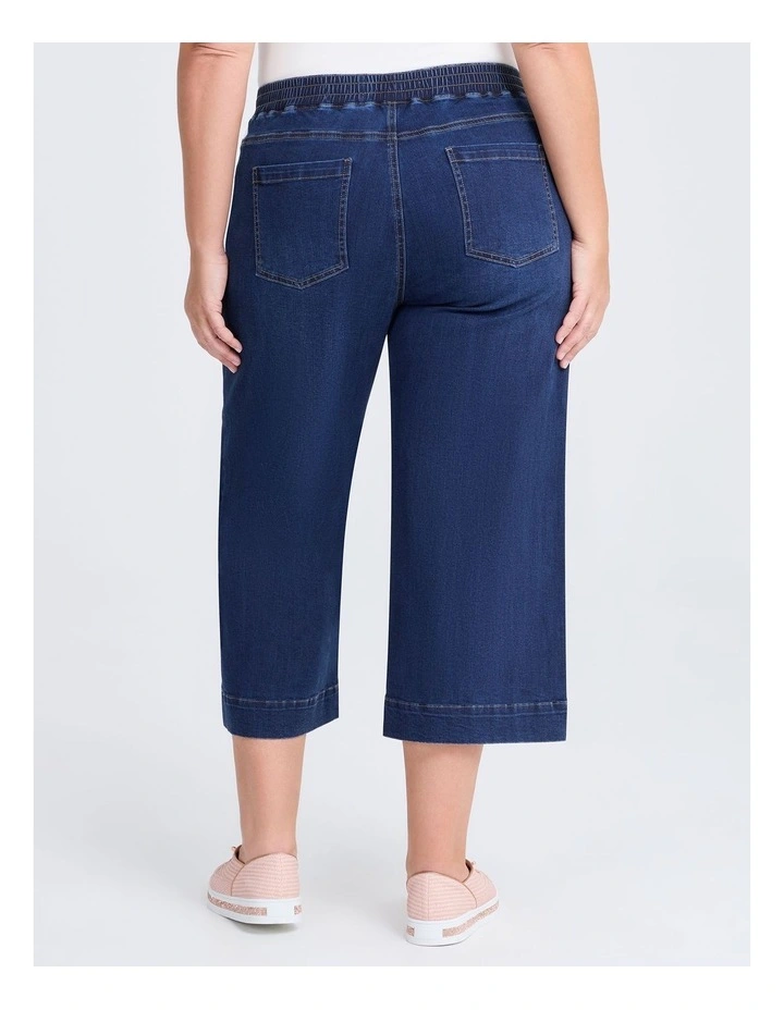 The Wide Leg Crop Jean in Indigo image 2