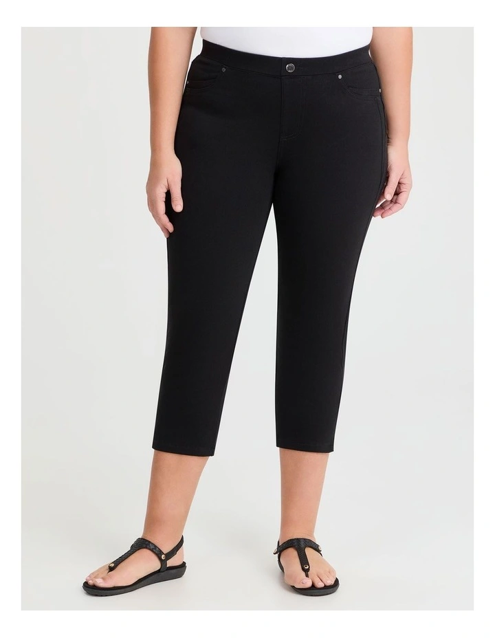 The New Best Friend Crop Jegging in Black image 1