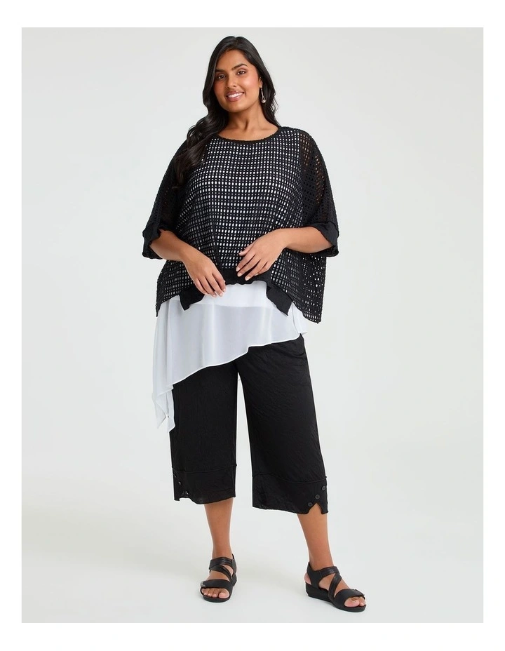 Alicia Crop Pant in Black image 3