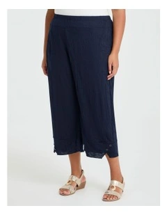 Alicia Crop Pant in Dark Indigo