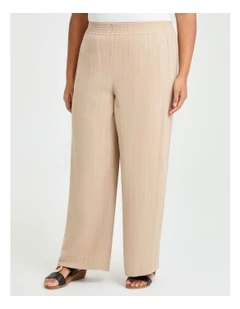 Bienne Pinstripe Pant in Natural/White