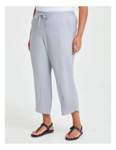 Soft Drape Taper Leg Pant in Grey Mist