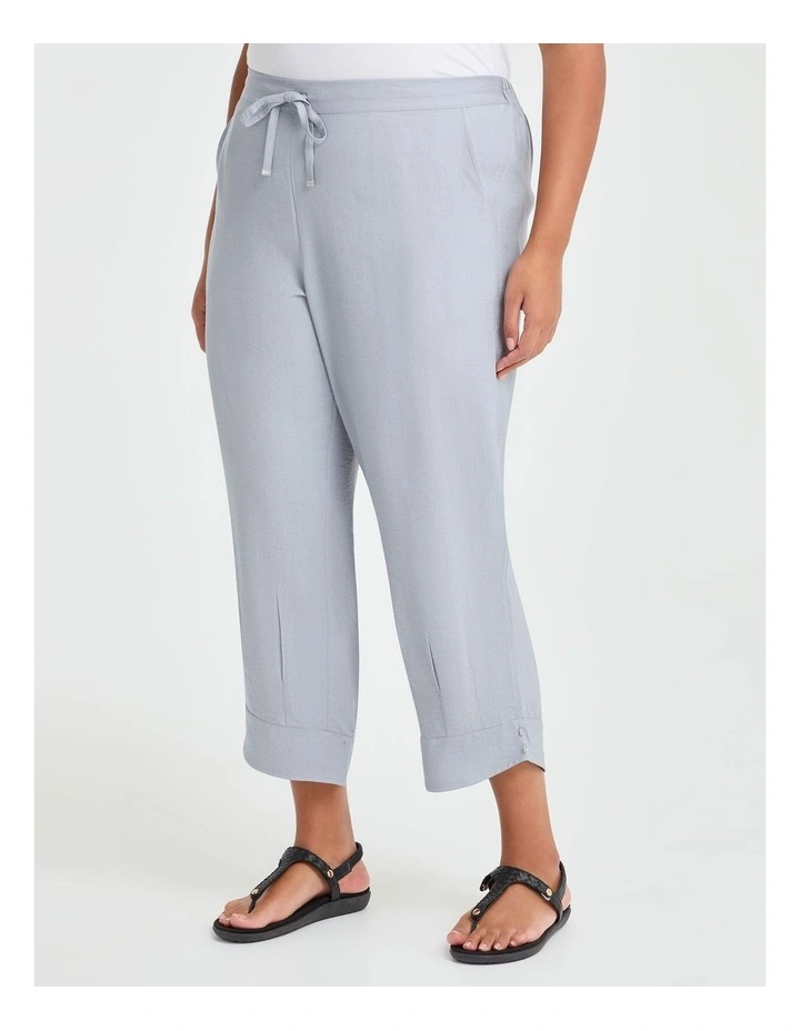 Soft Drape Taper Leg Pant in Grey Mist image 1