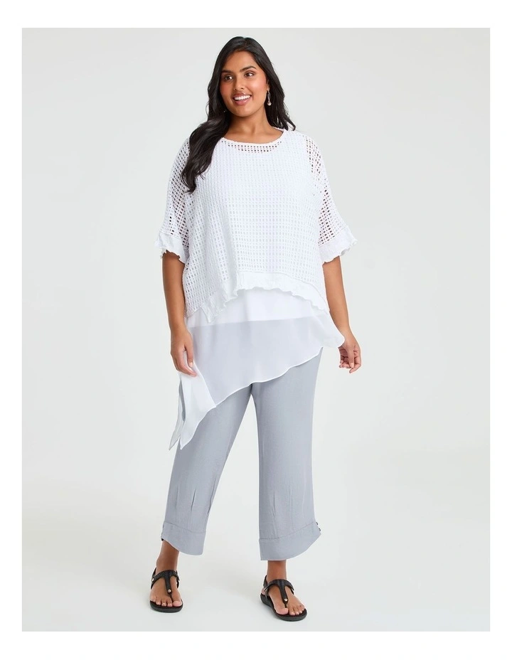 Soft Drape Taper Leg Pant in Grey Mist image 3