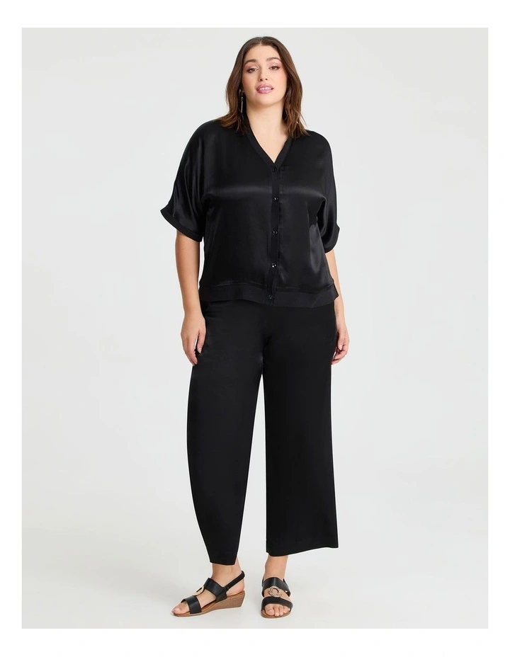 Natural Delia Deluxe Pant in Black image 4