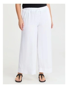 Natural Wide Leg Pant White