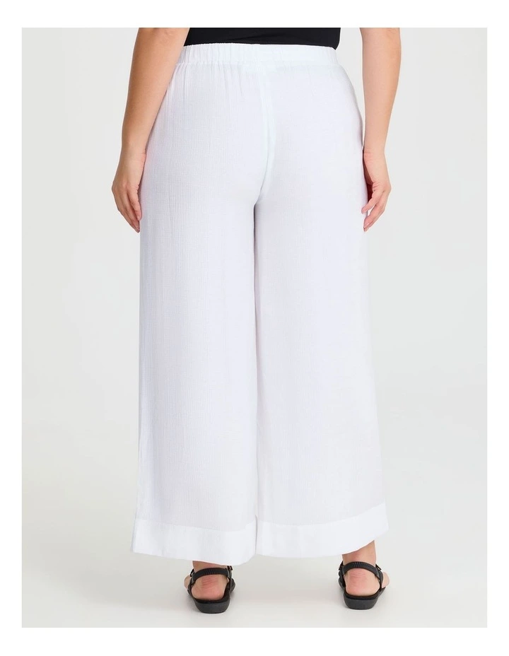 Natural Wide Leg Pant White image 2