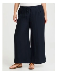 Natural Wide Leg Pant in Navy