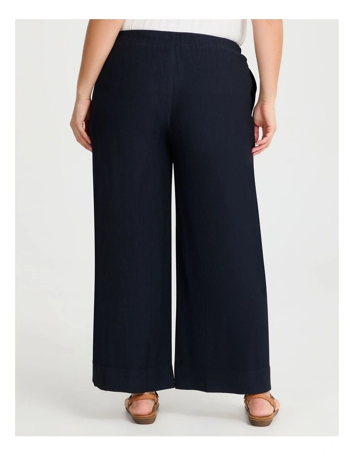 Natural Wide Leg Pant in Navy image 2
