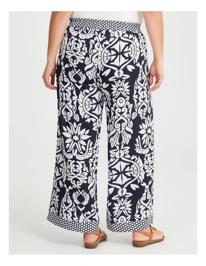 Nevis Rococo Wide Leg Pant in Navy/white image 2