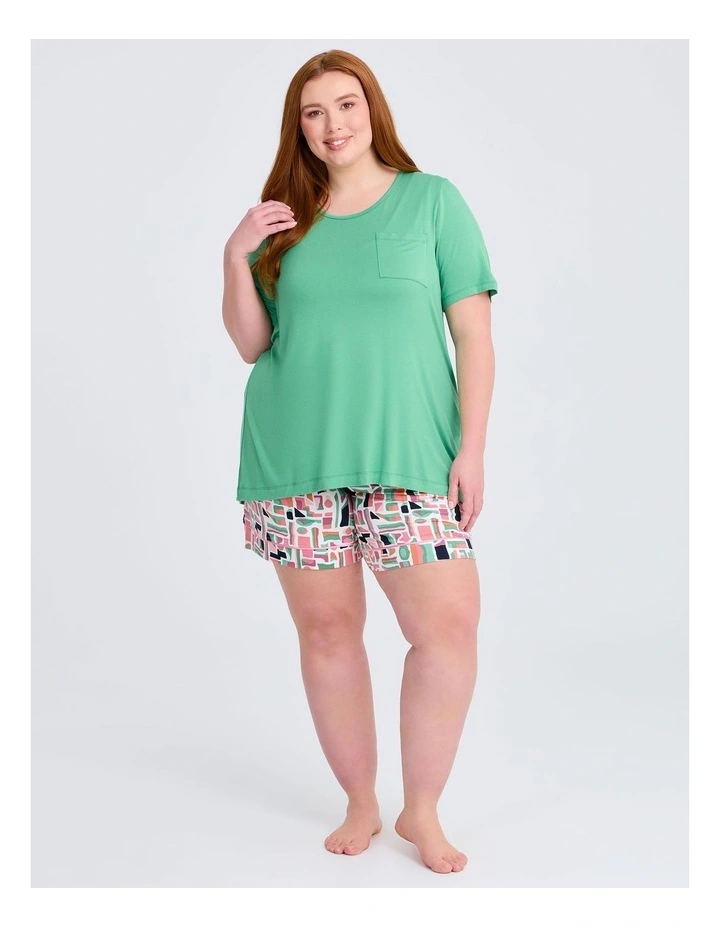 Bamboo Pocket Pyjama Top in Ming Green image 3
